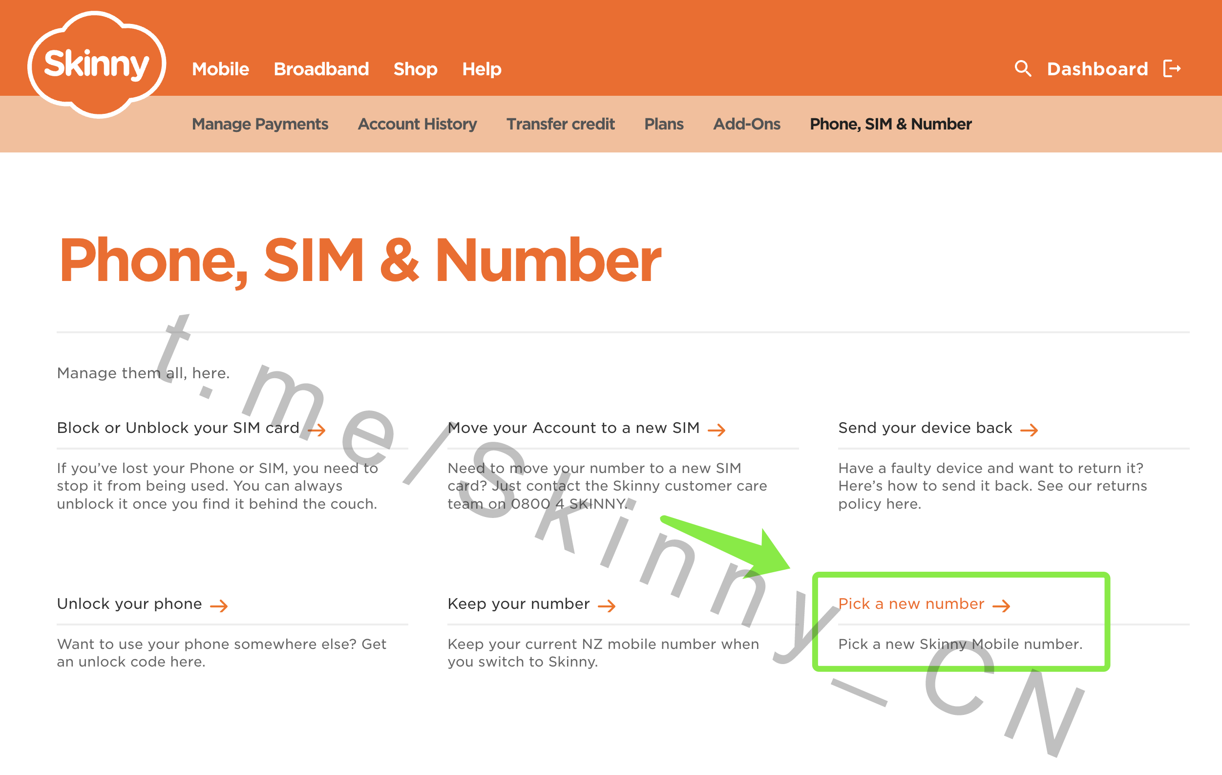 进入 Phone, SIM & Number