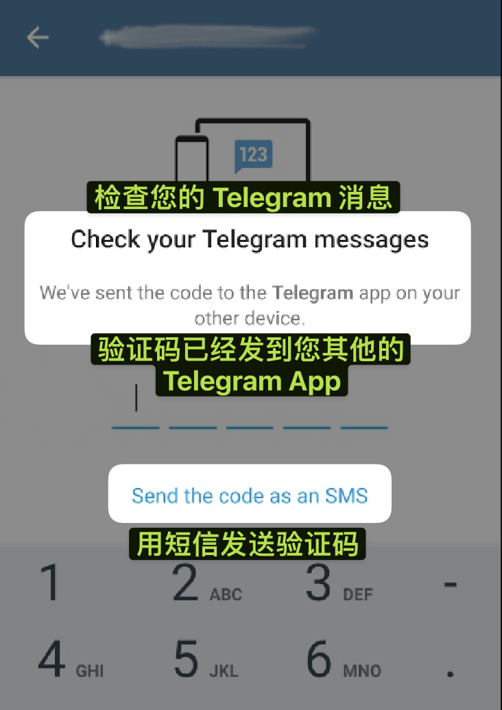 Telegram 移动端提示检查其他设备